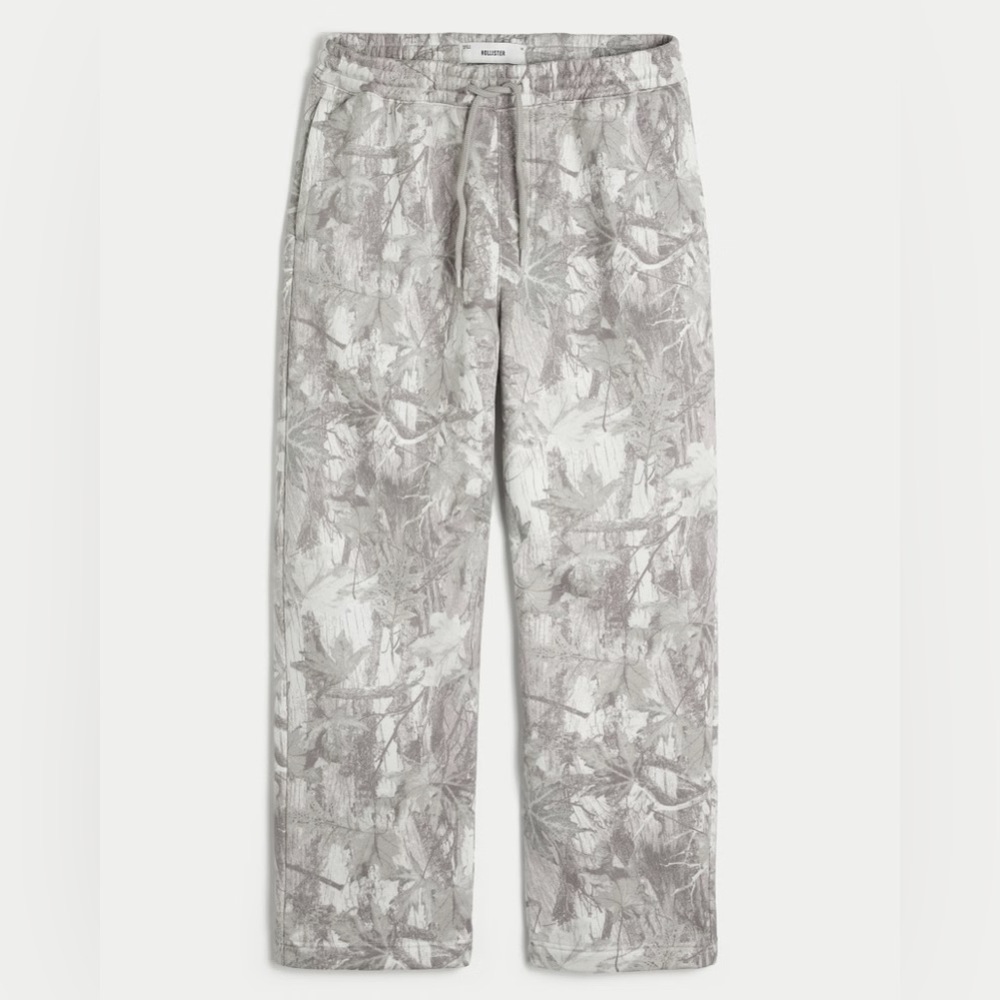 Hollister Camo sweatpants wide leg size Small